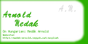 arnold medak business card